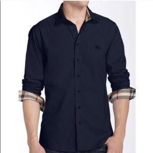 Burberry Brit Button Down Signature Check Plaid